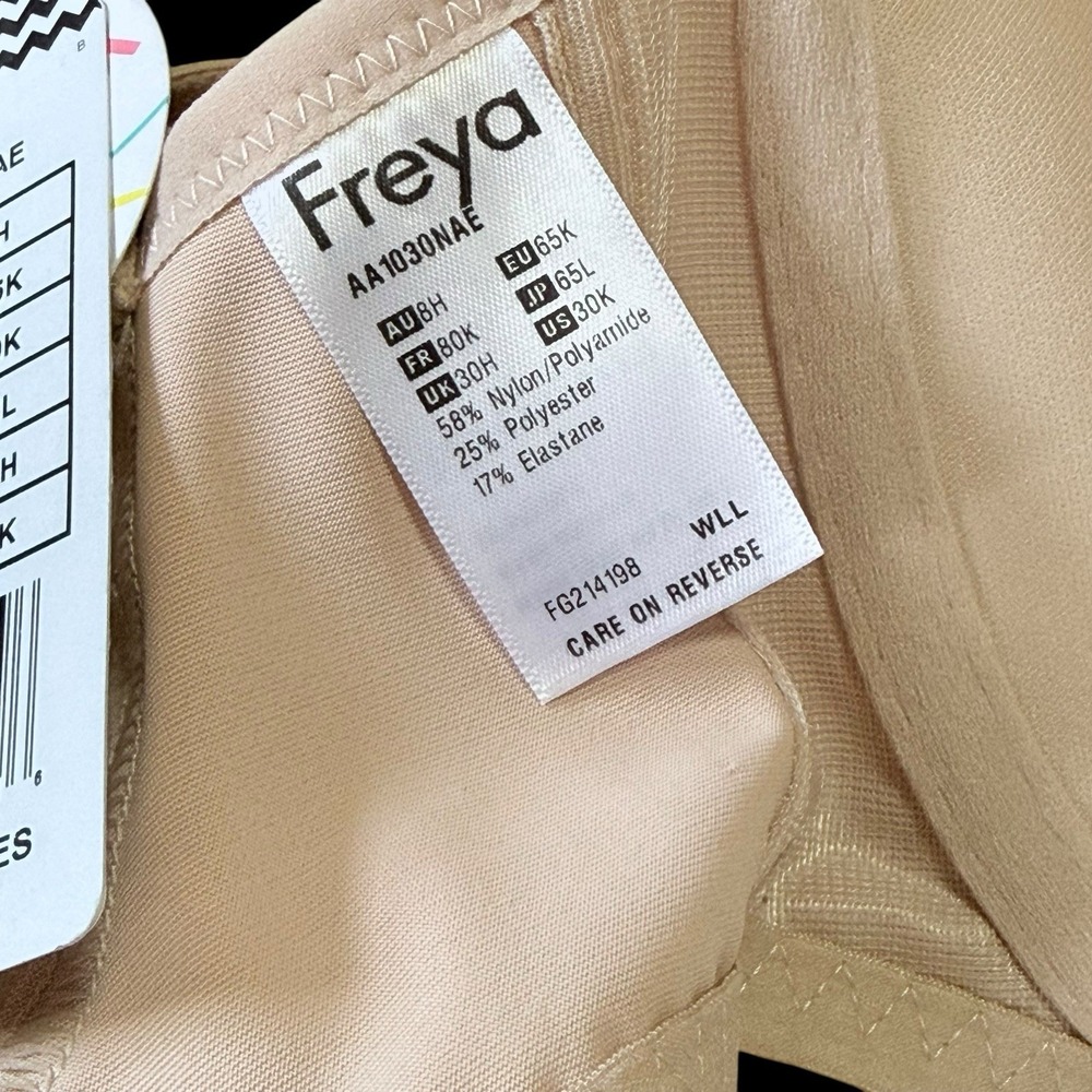 Freya Fancies AA1030 Underwire Moulded Balcony Bra Natural Beige 30K NWT Smooth - Picture 5 of 7
